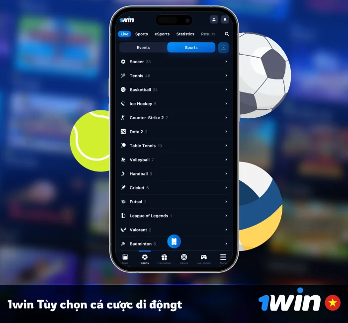 Tùy chọn cá cược ứng dụng 1Win
