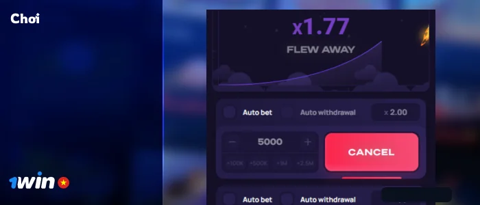 Rút tiền trước khi vòng chơi kết thúc - 1Win Vietnam LuckyJet