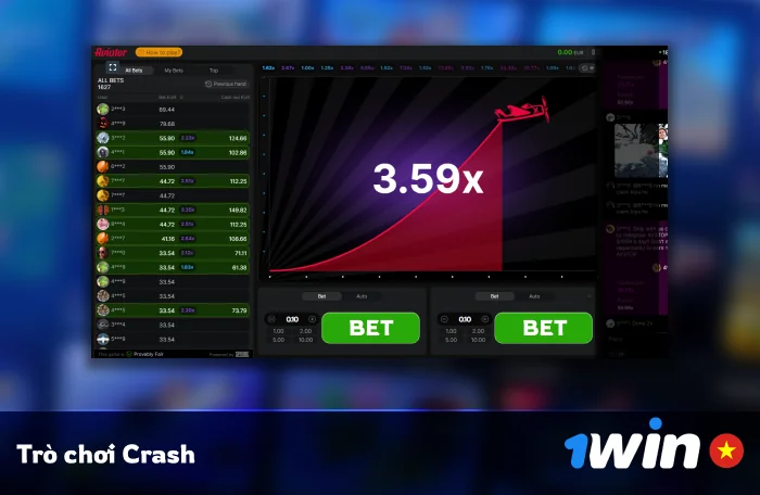 Crash Games tại 1Win Việt Nam