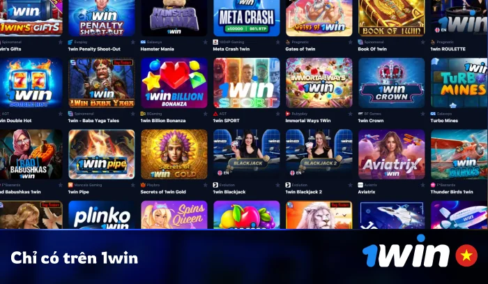 Trò chơi Casino độc quyền của 1Win