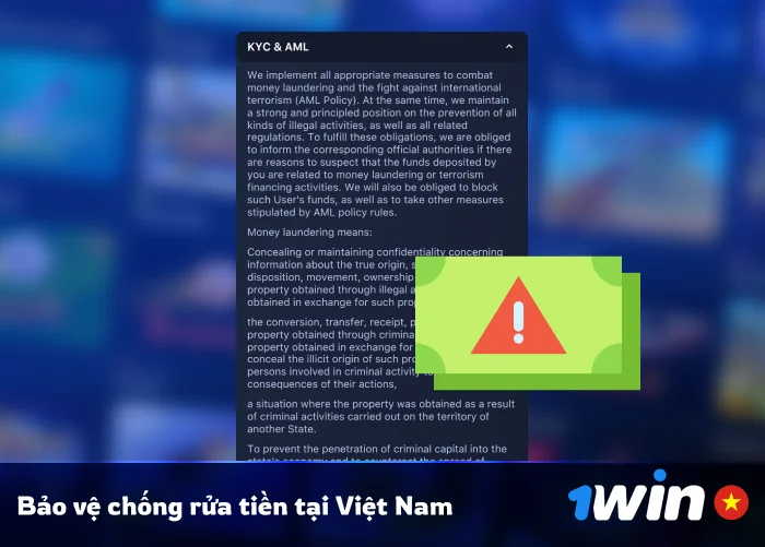 Điều khoản 1Win Việt Nam: Chính sách chống rửa tiền
