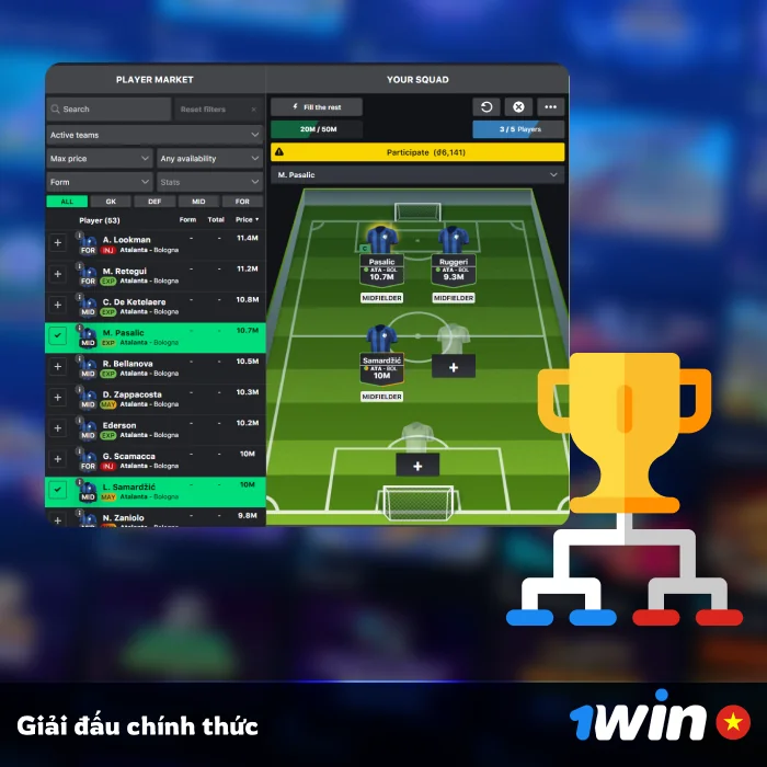 Giải đấu chính thức của 1Win VN Fantasy Betting Section