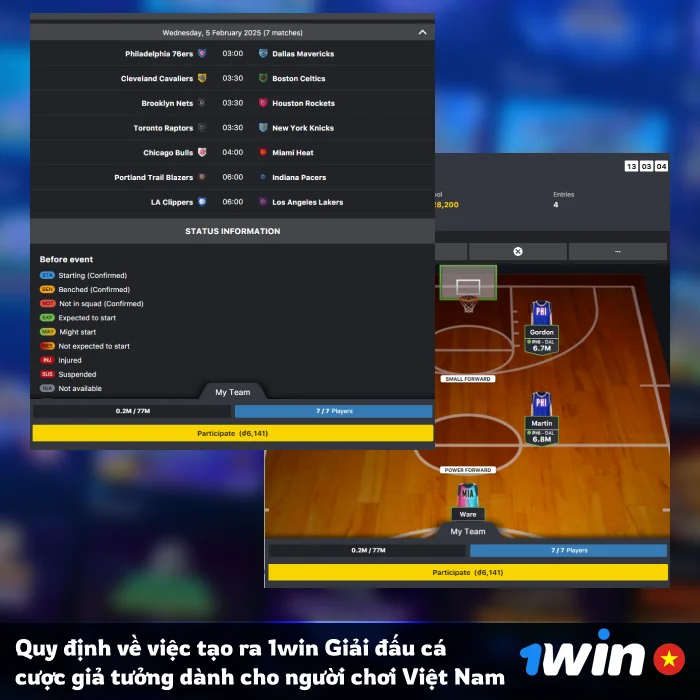 Cách tạo giải đấu trong 1Win Fantasy Sports